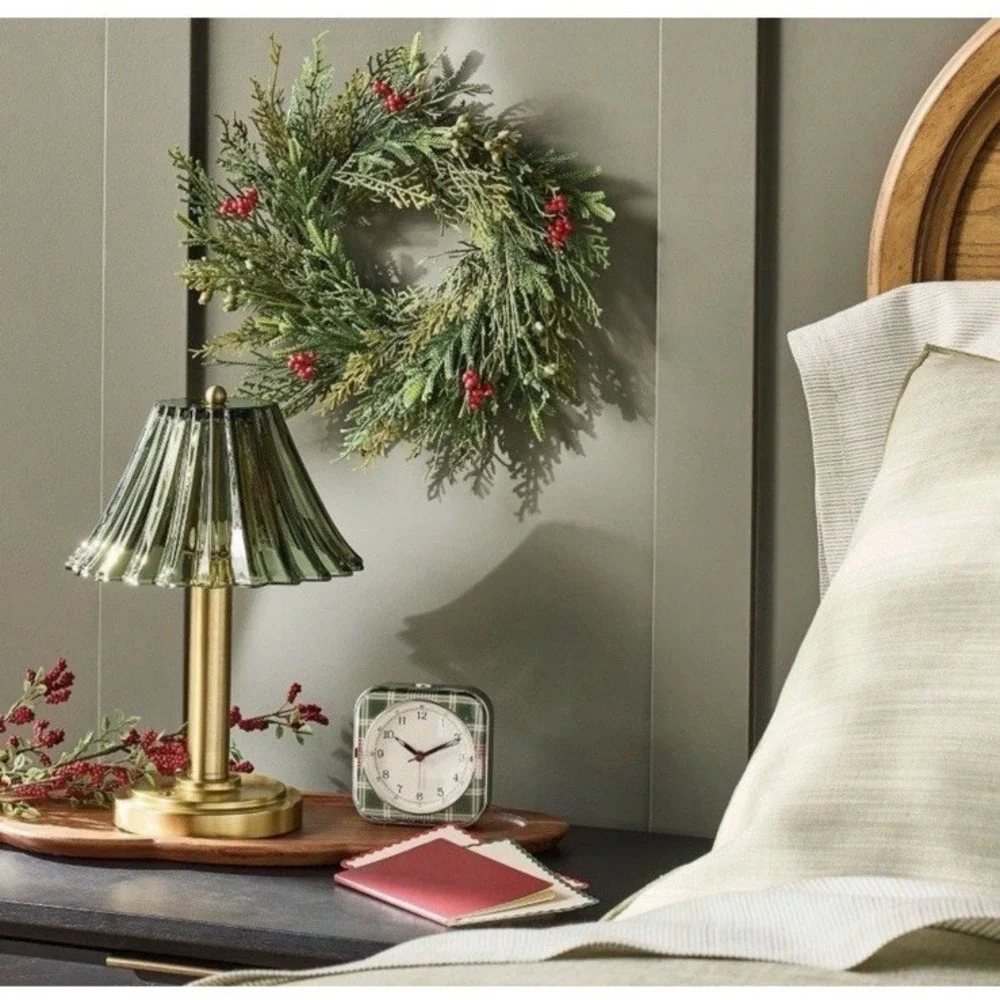 Glass Shade Table Lamp Green - Hearth & Hand with Magnolia NEW